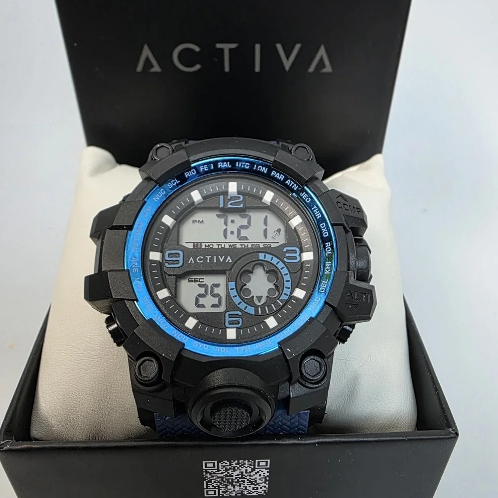 NEW Activa Endurance X Invicta Men's Digital Watch‎ 54.5mm Blue ACW435-003 #1099